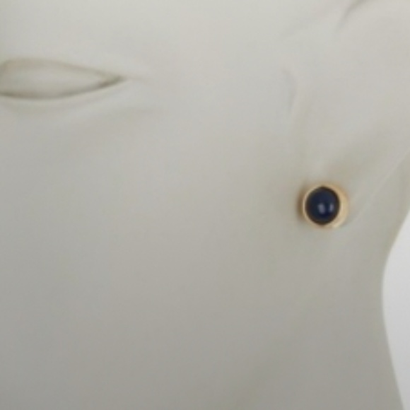 👑💕NEW! NWT Trina Turk Navy Gold Stud Earrings💕👑 - Picture 4 of 8